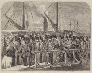 Débarquement des Scots Fusilier Guards à Weoville Yard, Portsmouth - Richard Ubsdell